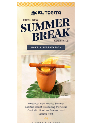 El Torito - Stay Cool This Weekend with Our Summer Sips 🍹
