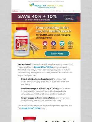 Julian Whitaker, MD - SAVE 40% + 10% on ULTRA heart + stress support today!