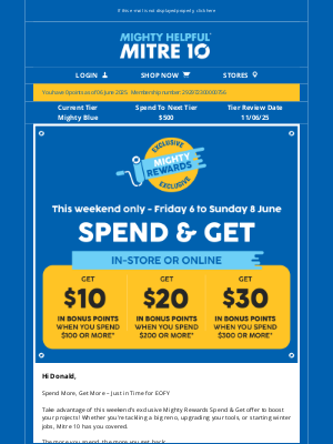 Home Hardware (Australia) - Donald, Spend and Get Weekend is ON NOW!