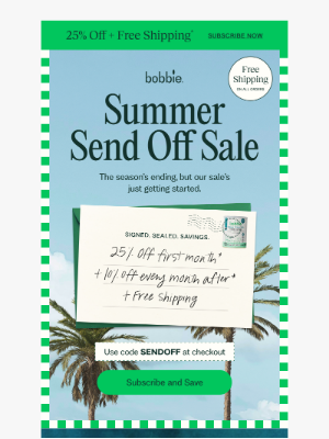 Bobbie - 25% OFF + FREE SHIPPING 💌
