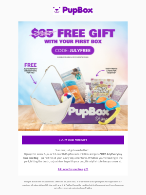 PupBox - ☀️Hot Summer Deal! A FREE Gift Just for You!