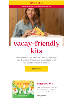 Burt's Bees - These travel-sized kits? Vacay-approved.