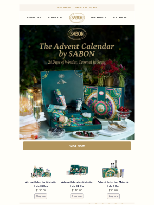 Sabon NYC - Advent Calendars Now Available! ✨