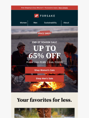 Forsake - Sale Upgrade! 💯 Up to 65% Off Clearance