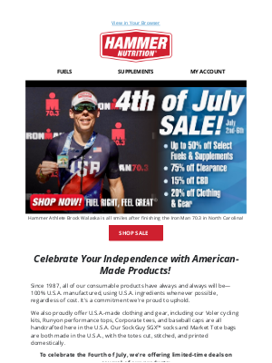 Hammer Nutrition - Sale Starts Now!