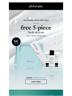 philosophy - Glowing Skin For 2023: FREE 5-Piece Set!