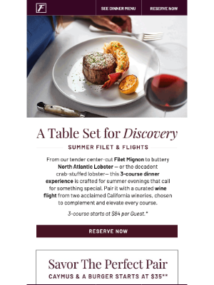 Fleming's Prime Steakhouse & Wine Bar - Elizabeth, how will you join us this month?