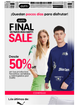 Dafiti (Chile) - ¡Final Sale! 🛒Desde 50%OFF en tus productos favoritos 💥