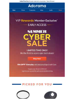 Adorama - VIP Early Access Unlocked: Your Cyber Sale Starts Now