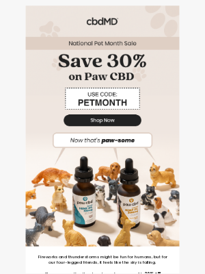 cbdMD - Fetch 30% Off Paw CBD 🐾