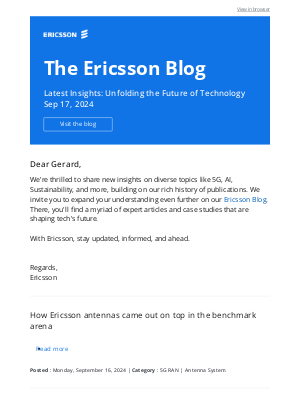 Ericsson - Your latest update from the Ericsson Blog