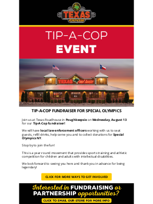 Texas Roadhouse - Help Us Support this Legendary Cause!