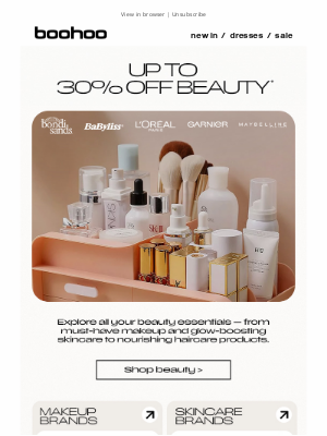 boohoo (United Kingdom) - Up to 30% off beauty brands 💄