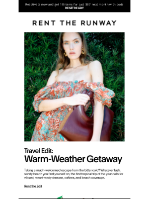 Rent the Runway - The Great Escape: A Warm-Weather Edit