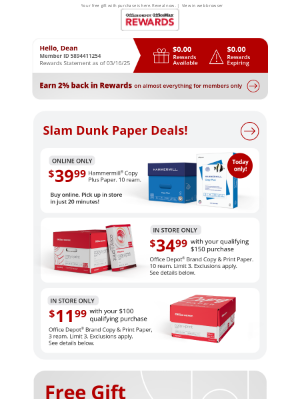 Office Depot & Office Max - PAPER DEAL ALERT $39.99 Hammermill® Copy Plus® Copy Paper, 10-rms. Online only