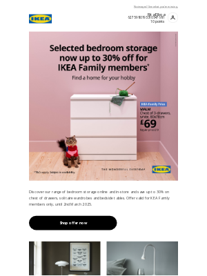 IKEA (United Kingdom) - Save up to 30% on Bedroom storage