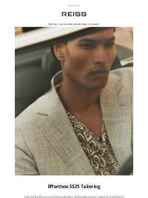Reiss (United Kingdom) - Tailoring through a summer lens