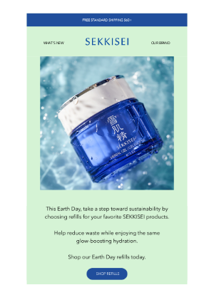 Sekkisei-usa - Beautiful, celebrate Earth Day with sustainable refills 🌍💧