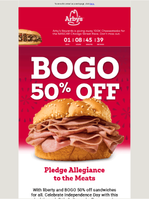 Arby's - BOGO 50% off ends Sunday 🇺🇸