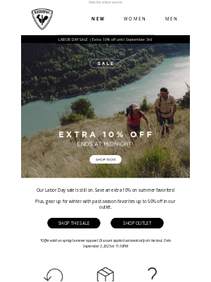Group Rossignol - FINAL HOURS: Extra 10% off ends tonight!