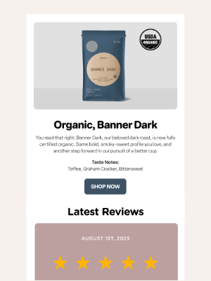 Sightglass Coffee - Our Boldest Roast, Now Organic