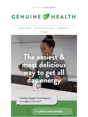 Genuine Health - The easiest & most delicious way to get all day energy