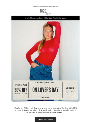 1822 Denim - 30% Off Valentine’s Day Treats! 💖