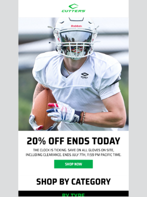 Cutters Sports - 🔴⚪🔵 ENDS TODAY: 20% Off Sitewide