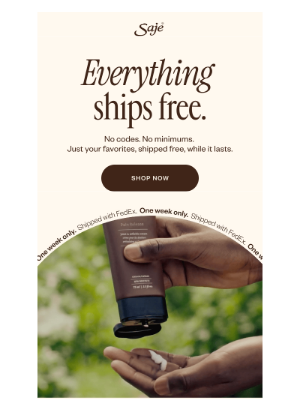 Saje Natural Wellness - Free shipping is on