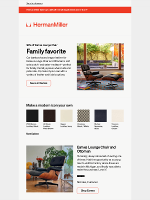 Design Within Reach - Save 20% on Eames Lounge Chair and Ottoman