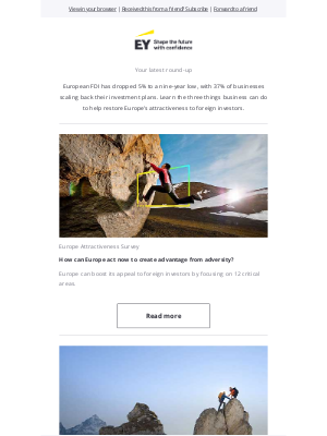 EY - Europe Attractiveness Survey, geostrategic analysis and more
