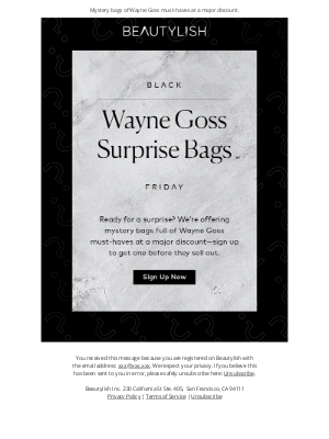 Beautylish - Coming soon: Wayne Goss Surprise Bags ⁉️