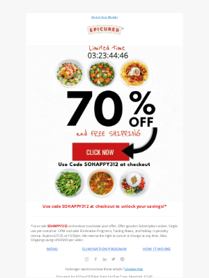 Epicured - Don't Miss 70% Off & Free Shipping!