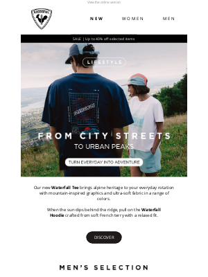 Group Rossignol - From Trail to Town: Meet the Waterfall Tee & Hoodie