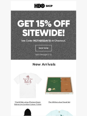 HBO - Last Day to Save 15% on HBO Shop Favorites!