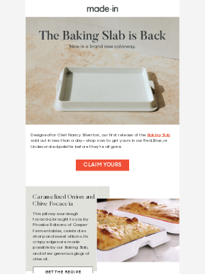 Made In Cookware - Back In Stock: The Baking Slab