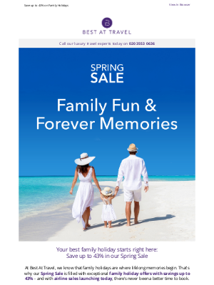Best At Travel (United Kingdom) - Save up to 43% on your next family holiday in our SALE 👨‍👨‍👧