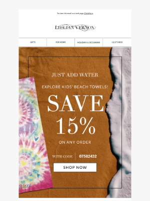 Lillian Vernon - Still time to save 15% on poolside favorites!