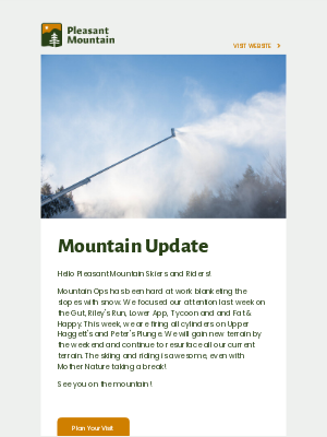 Pleasant Mountain - News | Cold Snap and Snowmaking Magic