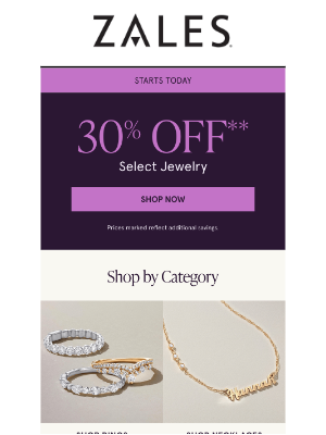 Zales - Eyes On This 👀 30% Off* Select Jewelry