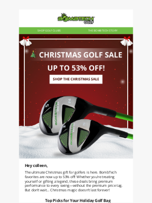 🎄 Christmas Golf Deals – Up to 53% Off!