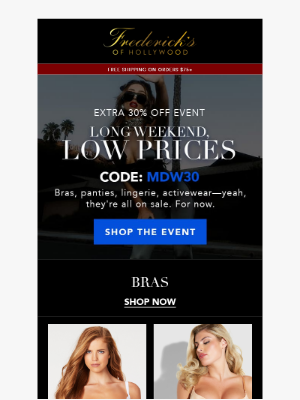 Frederick's of Hollywood - Up to 80% Off Original Prices