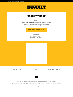 DeWalt (United Kingdom) - Thank you for registering