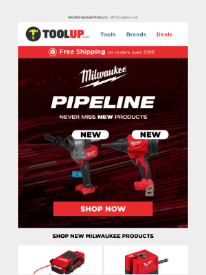 Toolup - Milwaukee Pipeline NEW Tools - Preorder Today!