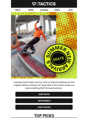 Tactics - re. Summer skate sessions