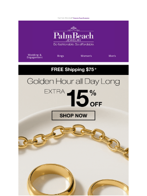 PalmBeach Jewelry - Limited Time Deal Inside – New Golden Styles! 💥