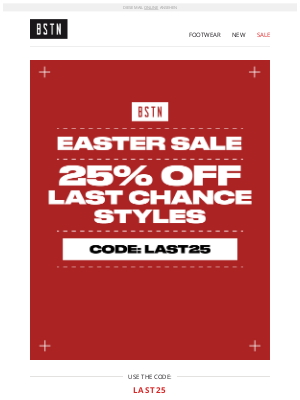 BSTN (Germany) - Sichere dir -25% auf unsere Last Chance Styles! ✨