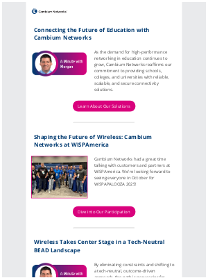 Cambium Networks - Connecting the Future of Education + Cambium at WISPAmerica