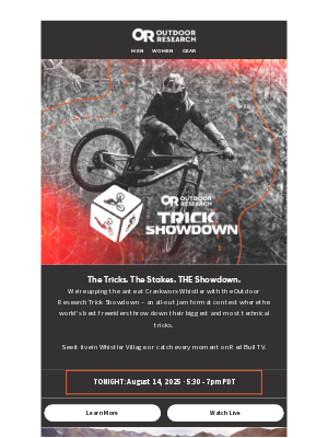 Outdoor Research - Watch Live: The OR Trick Showdown
