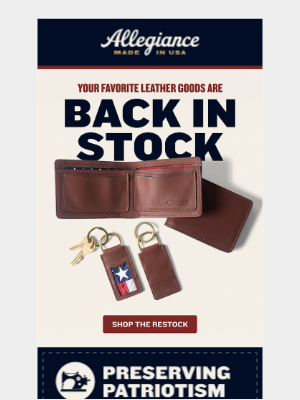 Allegiance Flag Supply - Restock Alert: Patriotic Leatherworks Are Back!